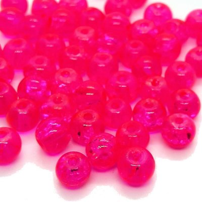 crackle-glaskralen-fluor-roze-6mm