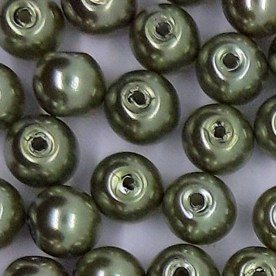 glasparels-8mm-olijfgroen