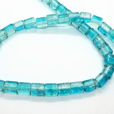 crackle-glaskralen-cililinder-aquablauw