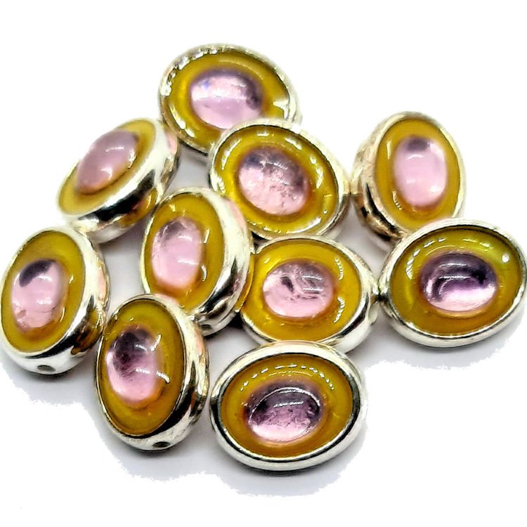 Acryl-kralen-ovaal-oog-roze