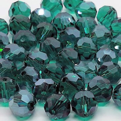 glaskralen-asian-crystal-facet-geslepen-rond 8mm-green-zircon
