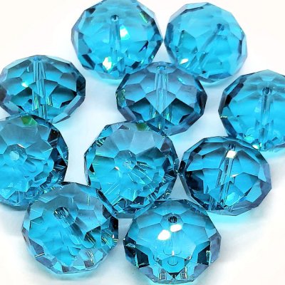glaskralen-asian-crystal-rondelles-dark-aquamarine