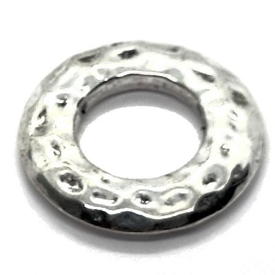 metallook-kraal-zilver-ring-hamerslag