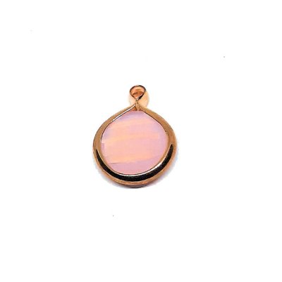 SQ-super-quality-glashanger-rond-roze-opal-in-rosu00e9-goud