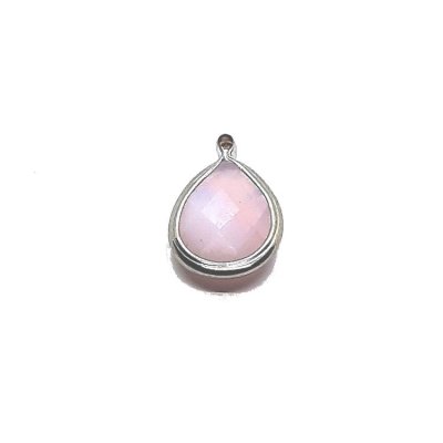 SQ-super-quality-glashanger-druppel-roze-opal-in-zilver