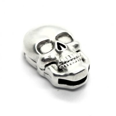 DQ-magneetsluiting-skull-voor-plat-leer-zilver
