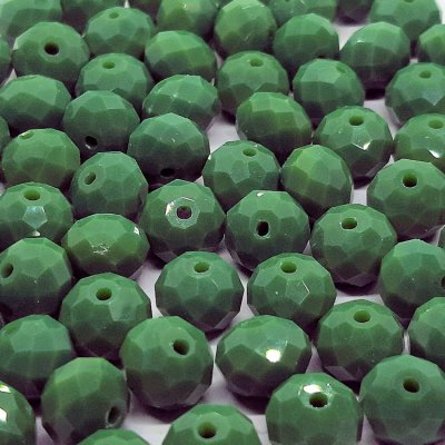 DQ-glaskralen-rondelles-facet-geslepen-shiny-groen