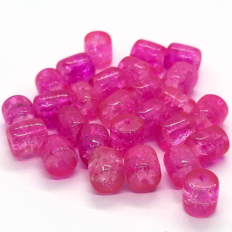 crackle-glaskralen-cililinder-roze