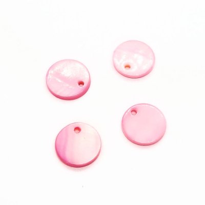 Schelphanger-rond-12,5mm-parelmoer-roze