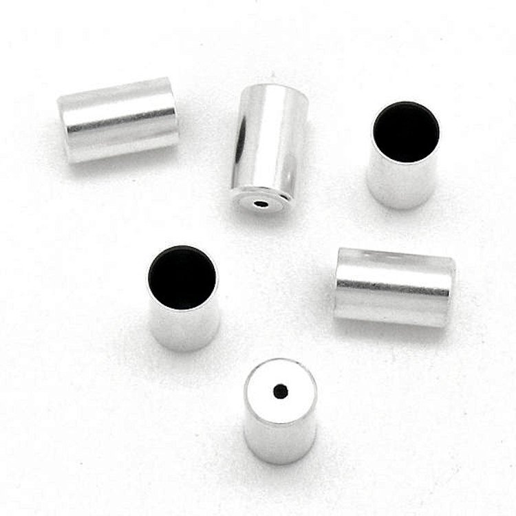 DQ-eindkapje-voor-5mm-rond-leer-met-1gaatje-zilver