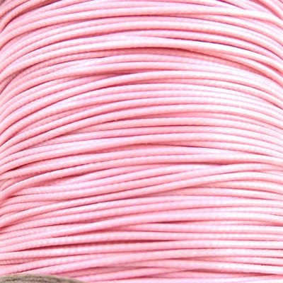 Waxkoord roze 1mm dik