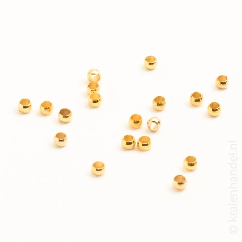 knijpkralen goud 4 mm