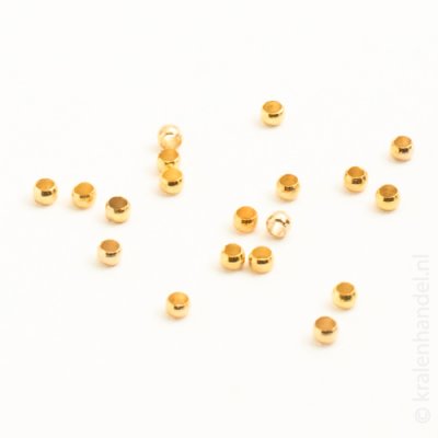 knijpkralen goud 4 mm