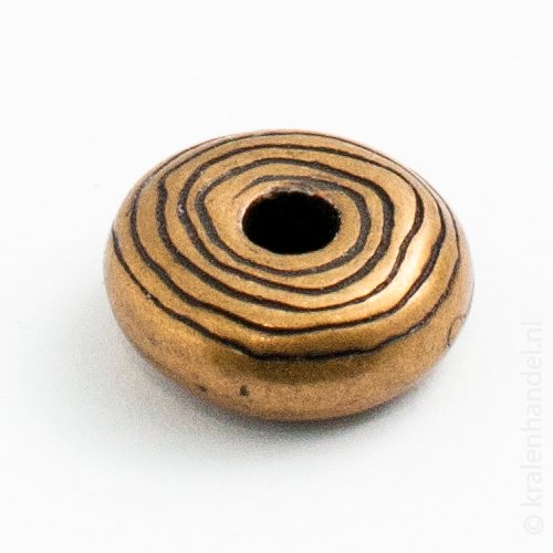 metallook kraal brons donut streepjes