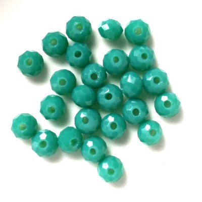glaskralen-rondelles-facet-geslepen-groen-turquoise