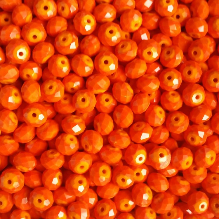 glaskralen-rondelles-facet-geslepen-oranje