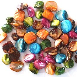 Schelpkralen brokjes mix van verschillende kleuren
