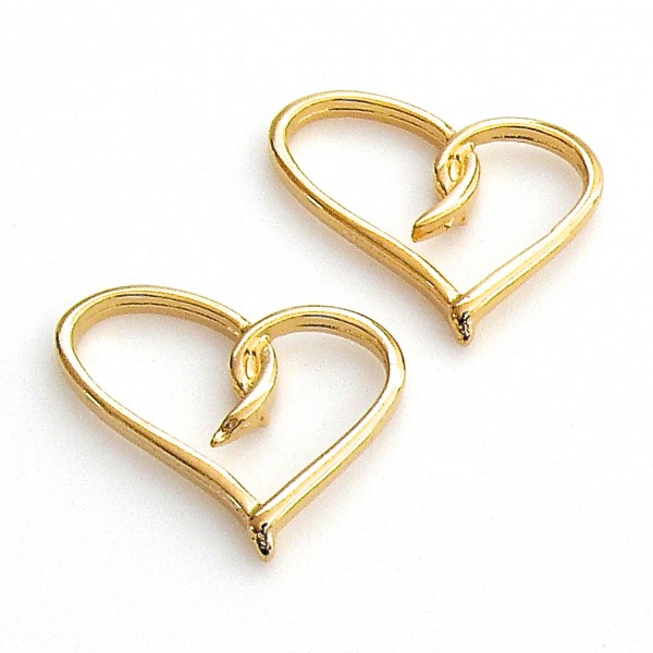 Bedel klein hart sierlijk 16x19mm, Goud