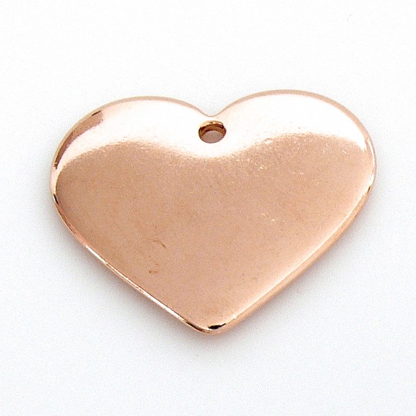 Bedel hart massief 25x30mm, Rose goud