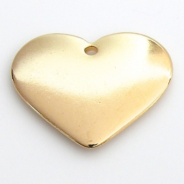 Bedel hart massief, 25x30mm, DQ Goud