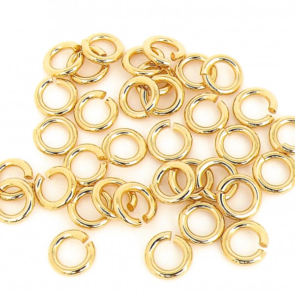 Open ring 6mm-1.2mm, DQ Goud