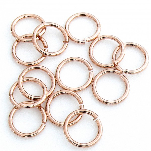 Open ring 10mm, gat 7.6mm, DQ Rose Goud