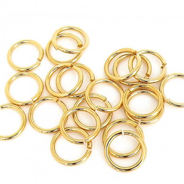Open ring 10mm-1.2mm, gat 7.6mm, Goud