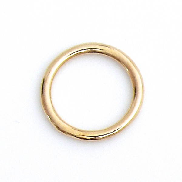 Gesloten ring 19mm, binnenmaat 15mm, DQ goud