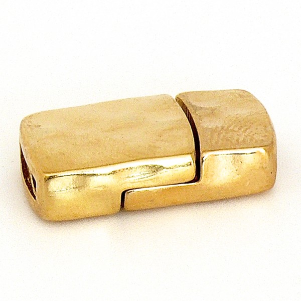 Magneetsluiting hamerslag voor 10mm breed leer, DQ Goud