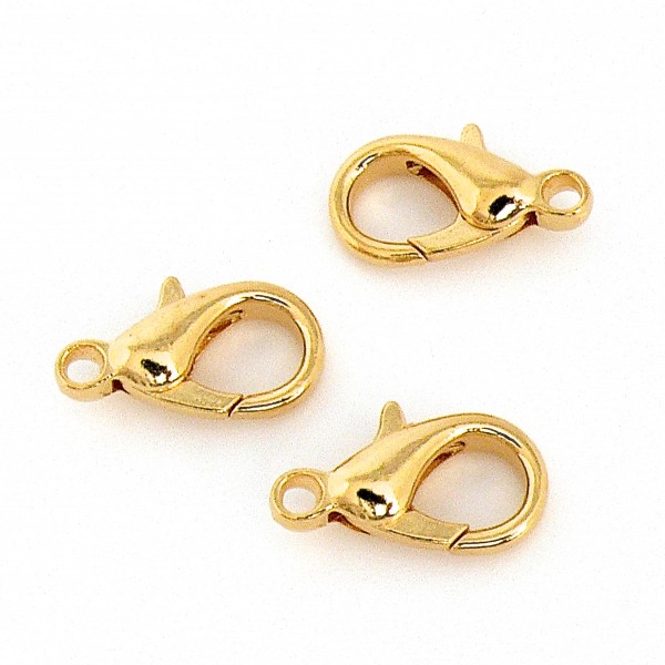 Karabijnslotje, maat 8x15mm, DQ Goud