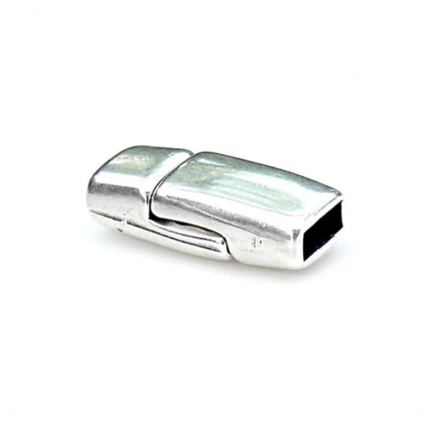 Magneetsluiting voor 5mm breed leer, DQ Antiek zilver