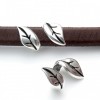 Schuifkraal REGALIZ bladmotief, 15x25mm, Antiek zilver