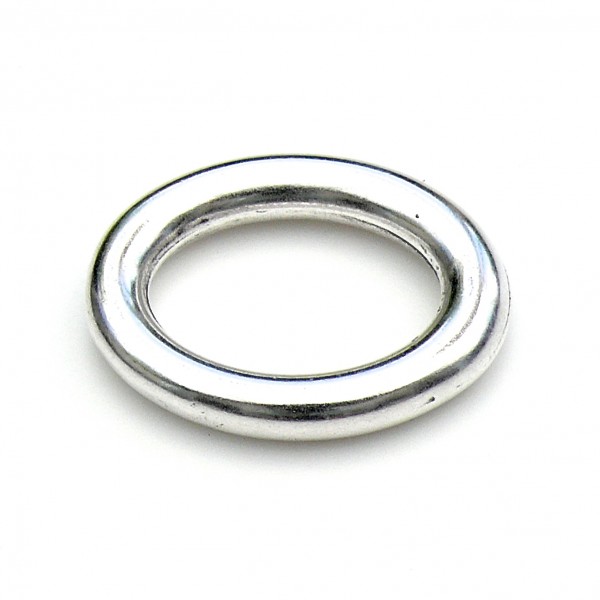 DQ ovale ring 24x30mm antiek zilver