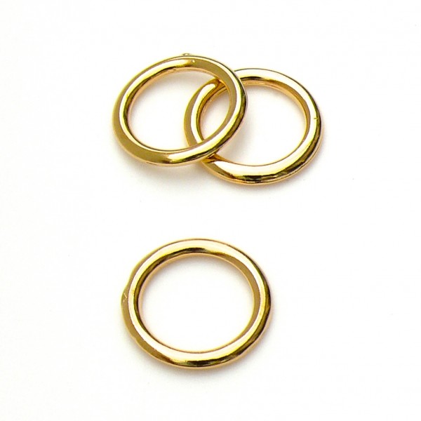 Gesloten ring 17mm, DQ Goud