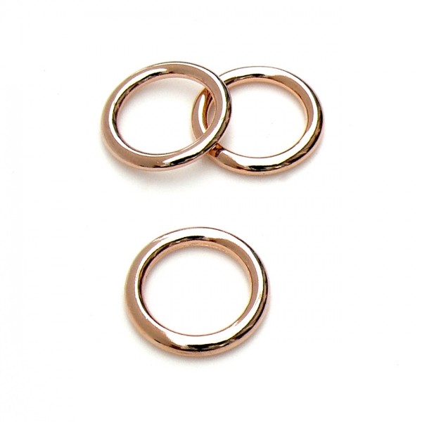 Gesloten ring 17mm, DQ Rose Goud