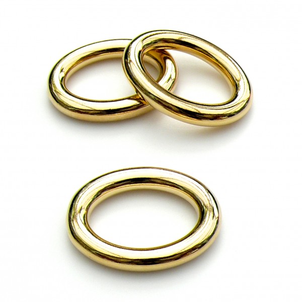 Gesloten ovale ring 30mm, DQ Goud