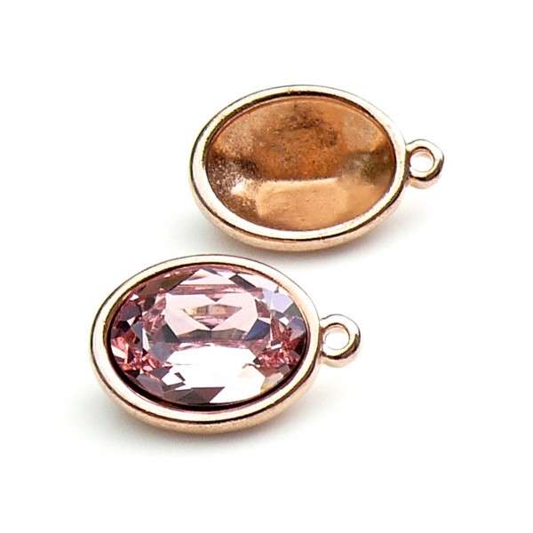Bedel voor Swarovski 4120 (10x14mm),13x20mm, Rose goud