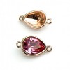 Tussenzetsel voor druppel swarovski 4320, DQ Rose Goud