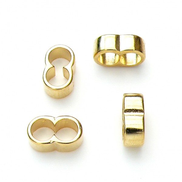 DQ tussenstuk spacer voor 5mm rond leer, 5x13mm