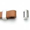 Lus component voor 10mm breed leer, DQ Antiek zilver