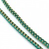 Geknoopt koord, rond 5mm, green/gold - Afbeelding 2