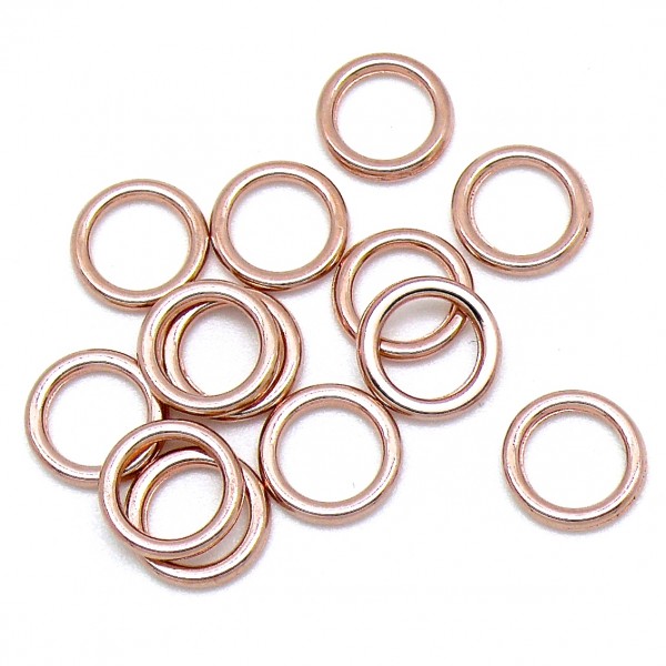 Gesloten ring 11x1.5mm, binnenmaat 7.5mm, Rose goud