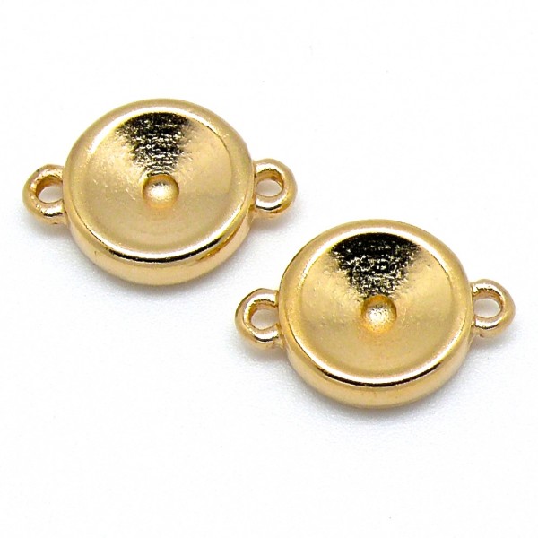 Tussenzetsel voor Rivoli 12mm, maat 16x23mm, Goud