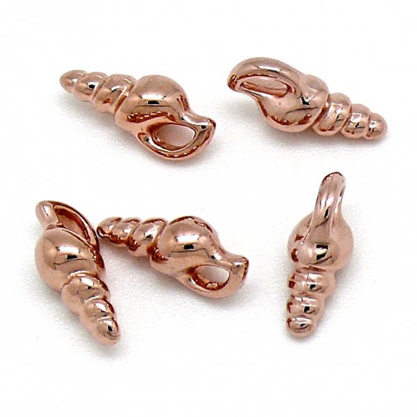 Bedel schelpje, maat 7x14mm, Rose goud