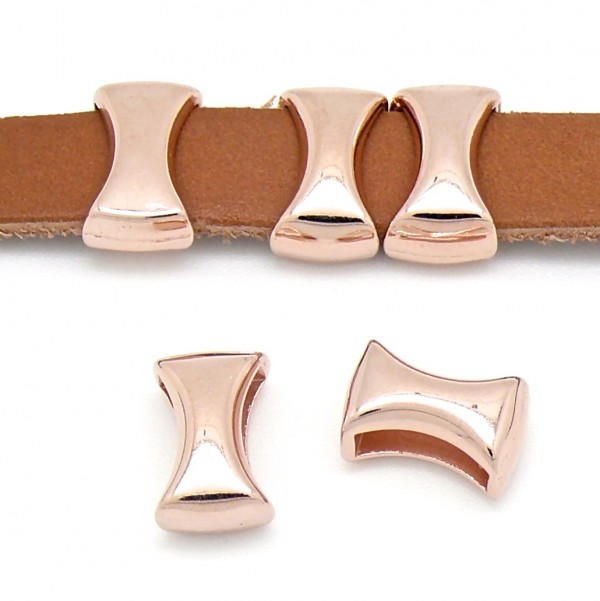 Schuifkraal diabolo voor 10mm breed, DQ Rose Goud