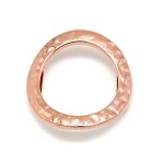 Schuifkraal medium rond hamerslag, maat 37x37mm, Rose goud - Afbeelding 2