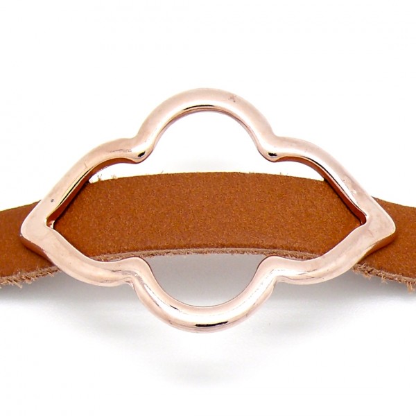 Schuifkraal oriëntaal groot, 33x47mm, Rose goud