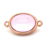 Swarovski Ovaal 4120, Crystal Powder Rose, 10x14mm - Afbeelding 2