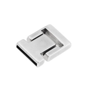 DQ Magneetsluiting T-shape voor 25mm breed leer, Antiek Zilver
