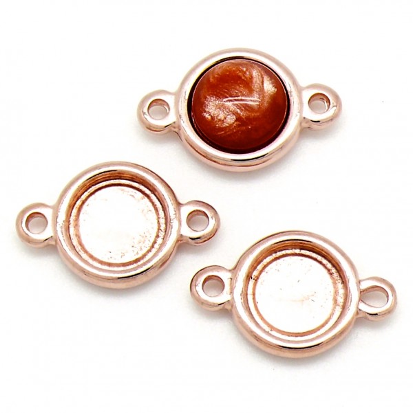 DQ Tussenzetsel voor cabochon 11.5mm, Roségoud
